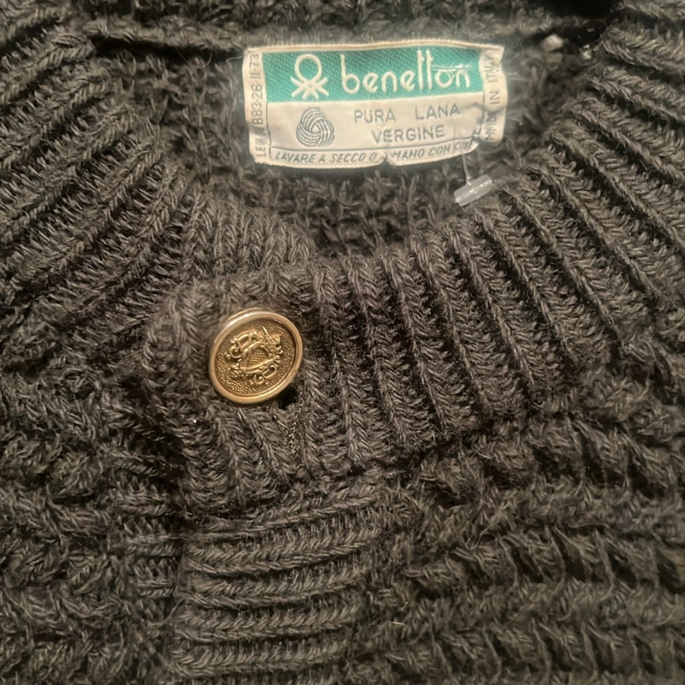 United Colors Of Benetton Dark Gray Cardigan - Picture 2 of 7